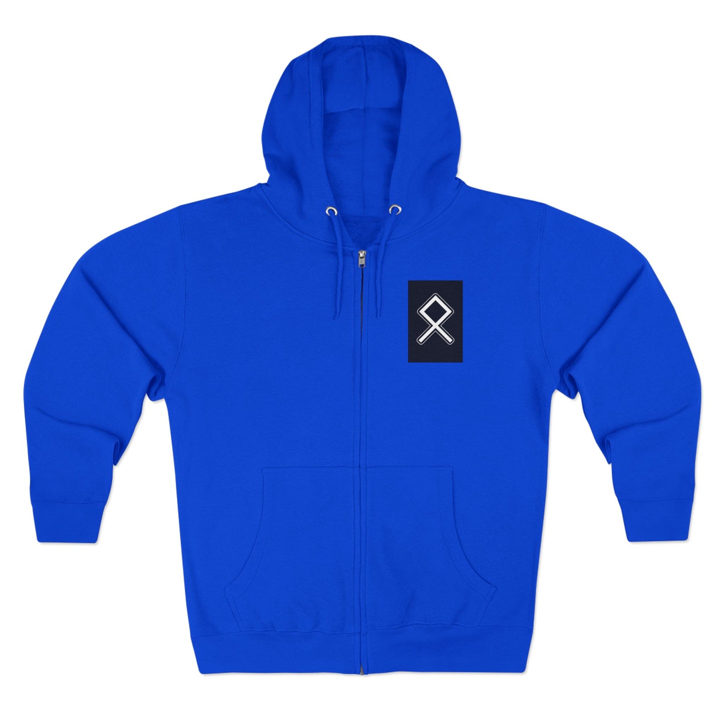 Odin Unisex Zip Hoodie - Norse Mythology Allfather Monochrome Design