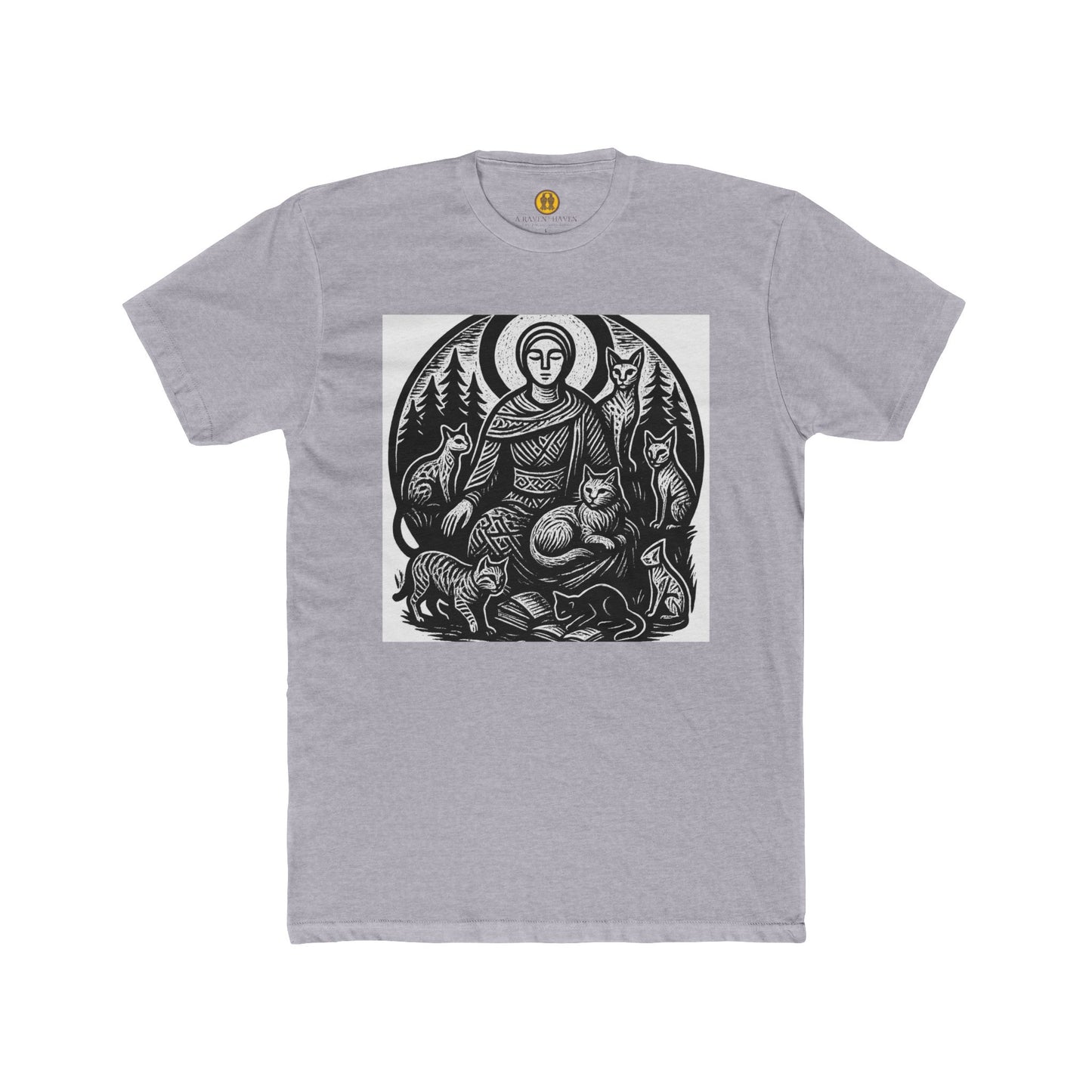 Moon Traditions. Nature-Inspired Graphic Tee for Animal Lovers, Cozy Graphic Shirt, Unisex Cotton Tee, Perfect for Gift, Nature Enthusiasts, Cat Moms, Book lovers