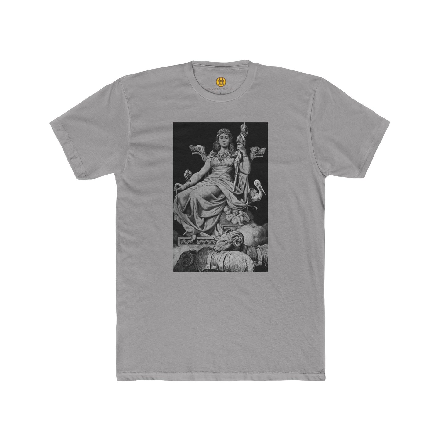 Goddess Frigga -Wisdom, Motherhood and Fate - Classic Art-Printed Unisex Cotton Crew Tee, Vintage Style T-Shirt, Gift for Art Lovers, Casual Wear, Graphic Tee, Museum-Inspired Apparel