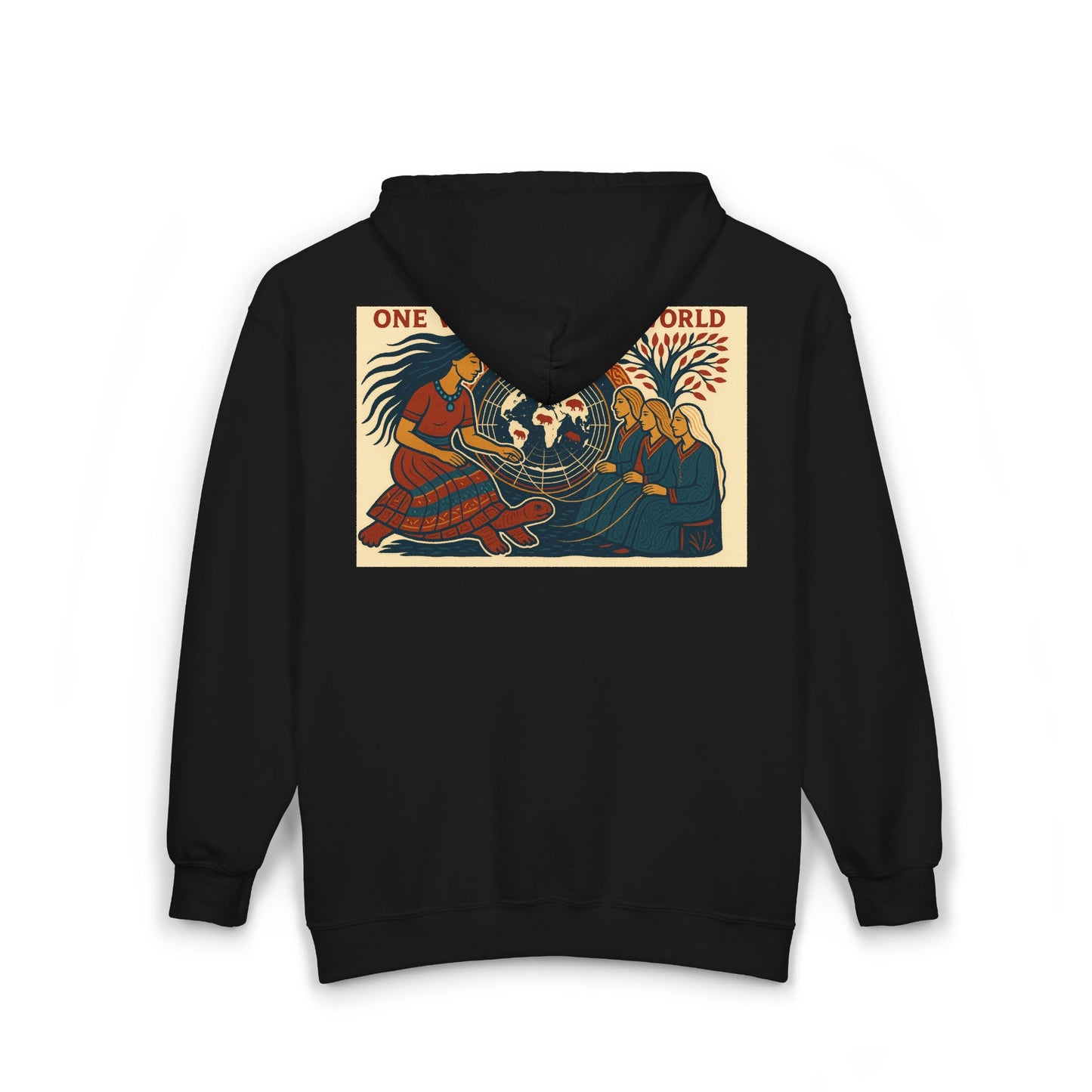 Weavers of the Universe and Time Full Zip Sweatshirt Hoodie, One Weaving, One World