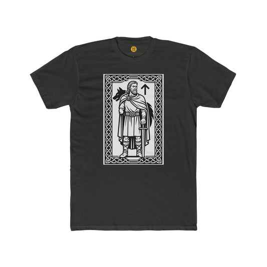 Tyr- The Hand of Justice, Celtic Warrior Graphic Tee, Unisex Cotton Crew Shirt, Gift for History Buffs, Casual Wear, Unique Vintage Style