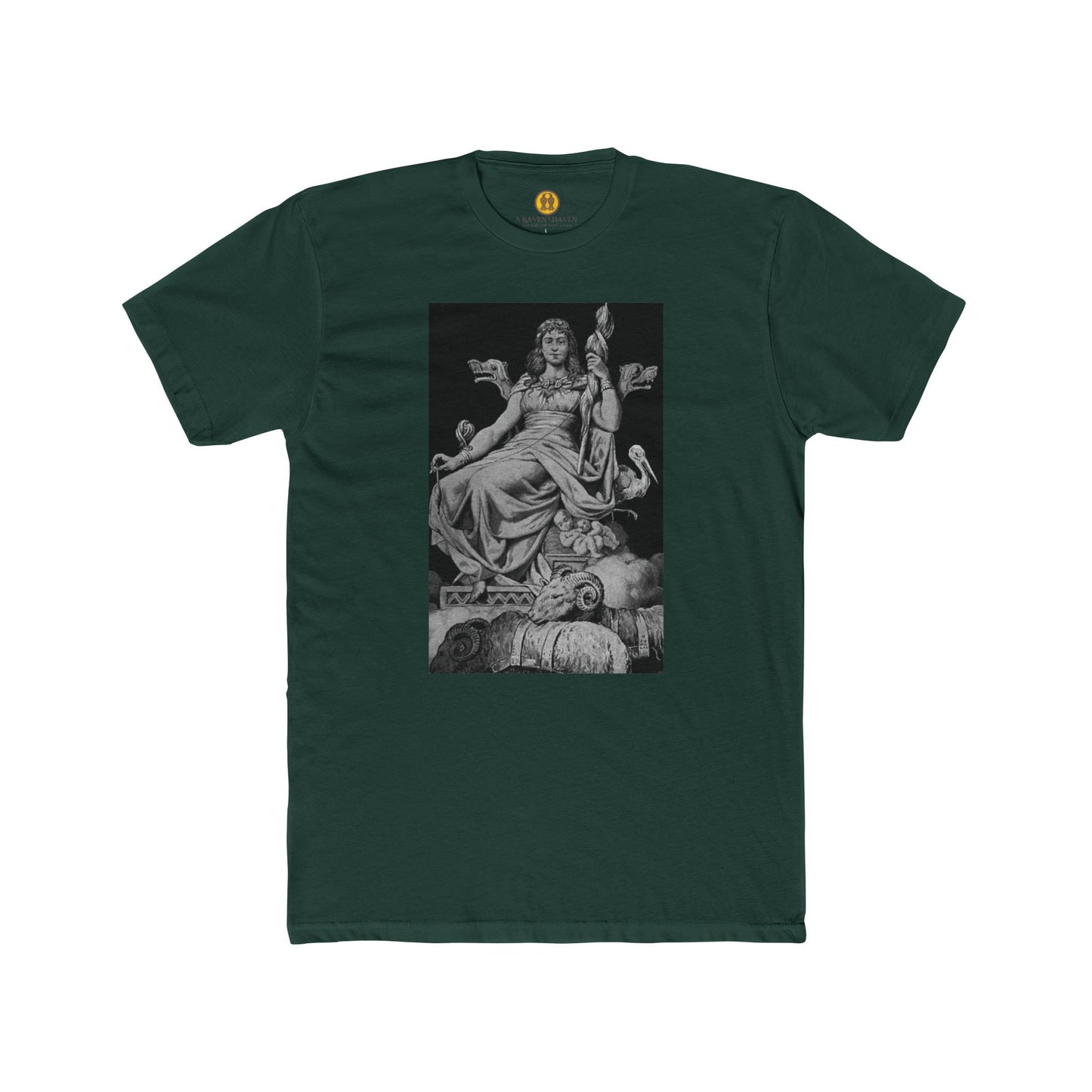 Goddess Frigga -Wisdom, Motherhood and Fate - Classic Art-Printed Unisex Cotton Crew Tee, Vintage Style T-Shirt, Gift for Art Lovers, Casual Wear, Graphic Tee, Museum-Inspired Apparel