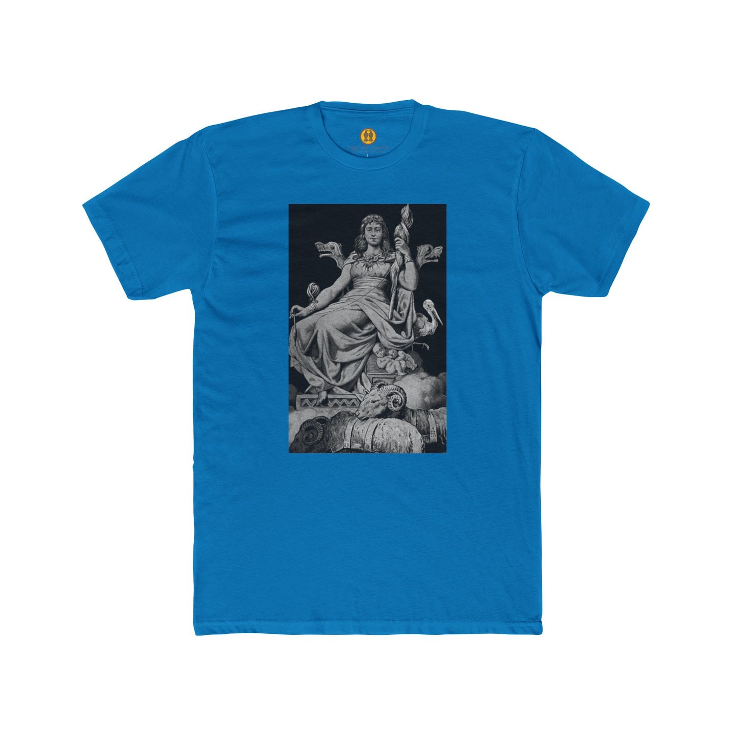 Goddess Frigga -Wisdom, Motherhood and Fate - Classic Art-Printed Unisex Cotton Crew Tee, Vintage Style T-Shirt, Gift for Art Lovers, Casual Wear, Graphic Tee, Museum-Inspired Apparel