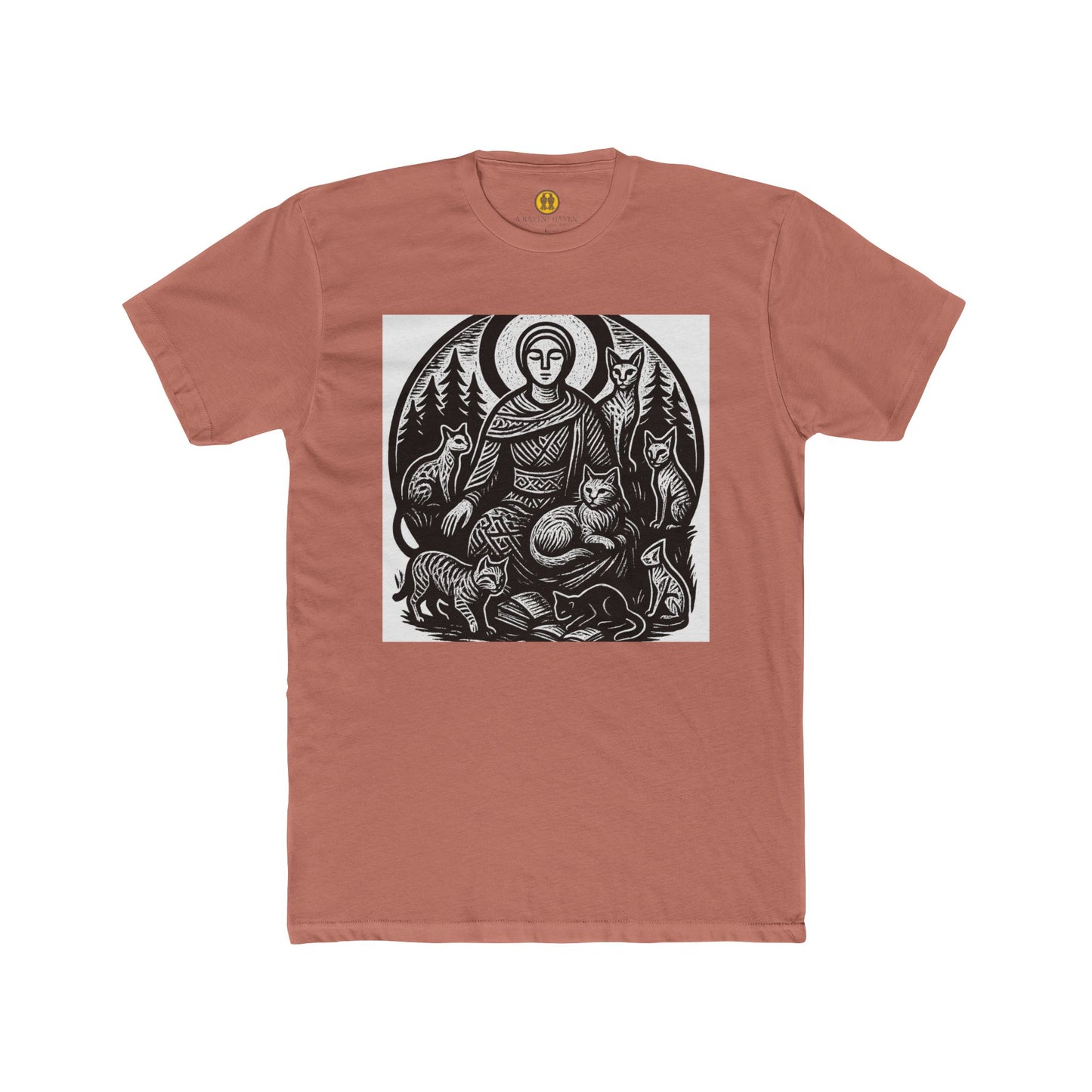 Moon Traditions. Nature-Inspired Graphic Tee for Animal Lovers, Cozy Graphic Shirt, Unisex Cotton Tee, Perfect for Gift, Nature Enthusiasts, Cat Moms, Book lovers