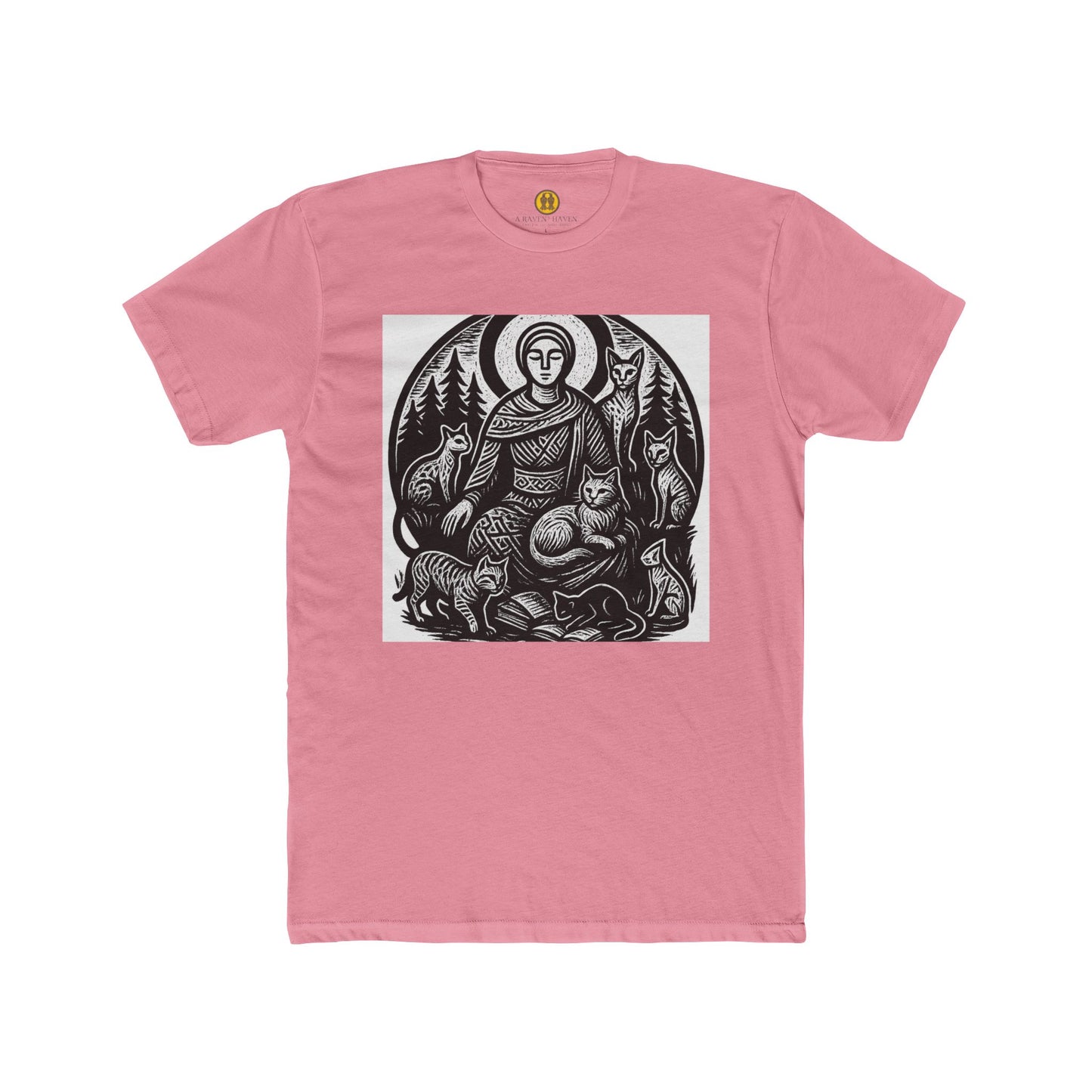 Moon Traditions. Nature-Inspired Graphic Tee for Animal Lovers, Cozy Graphic Shirt, Unisex Cotton Tee, Perfect for Gift, Nature Enthusiasts, Cat Moms, Book lovers