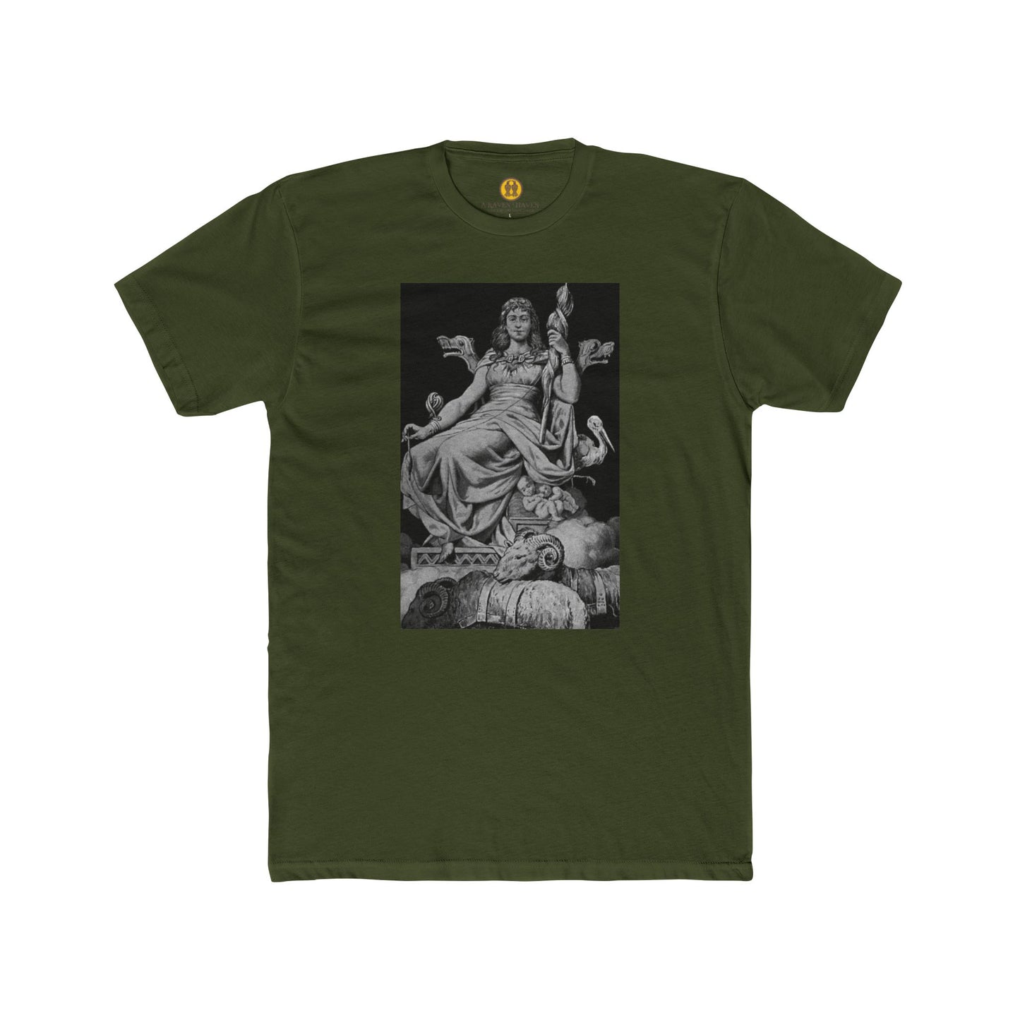 Goddess Frigga -Wisdom, Motherhood and Fate - Classic Art-Printed Unisex Cotton Crew Tee, Vintage Style T-Shirt, Gift for Art Lovers, Casual Wear, Graphic Tee, Museum-Inspired Apparel