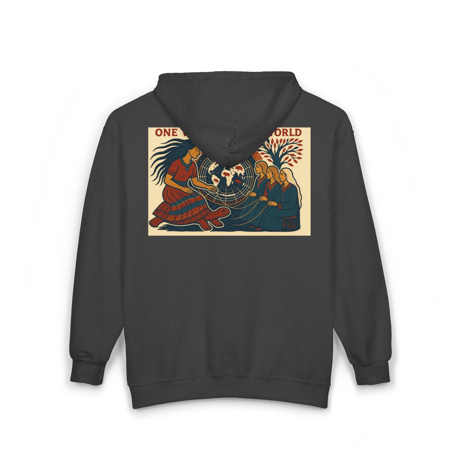 Weavers of the Universe and Time Full Zip Sweatshirt Hoodie, One Weaving, One World