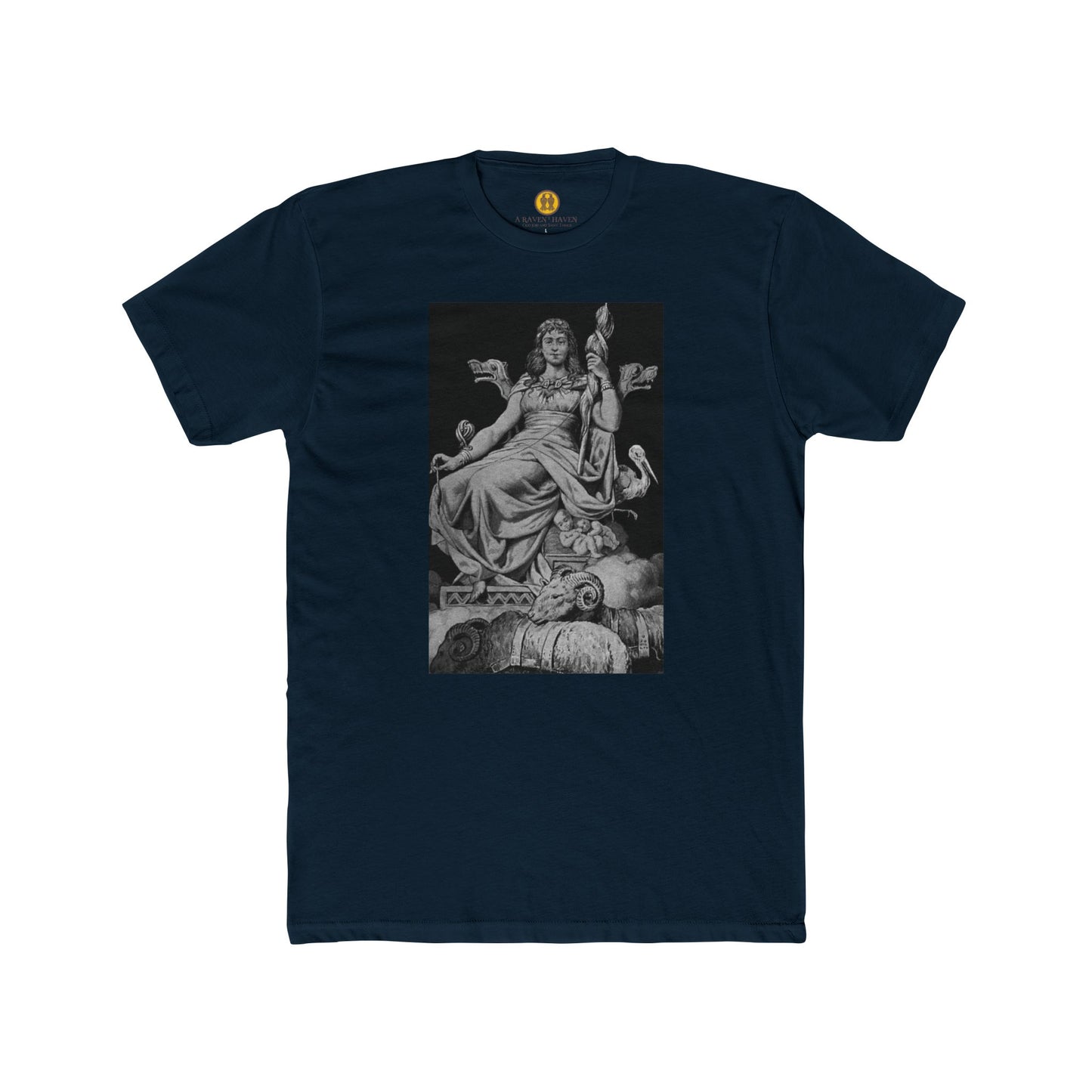 Goddess Frigga -Wisdom, Motherhood and Fate - Classic Art-Printed Unisex Cotton Crew Tee, Vintage Style T-Shirt, Gift for Art Lovers, Casual Wear, Graphic Tee, Museum-Inspired Apparel