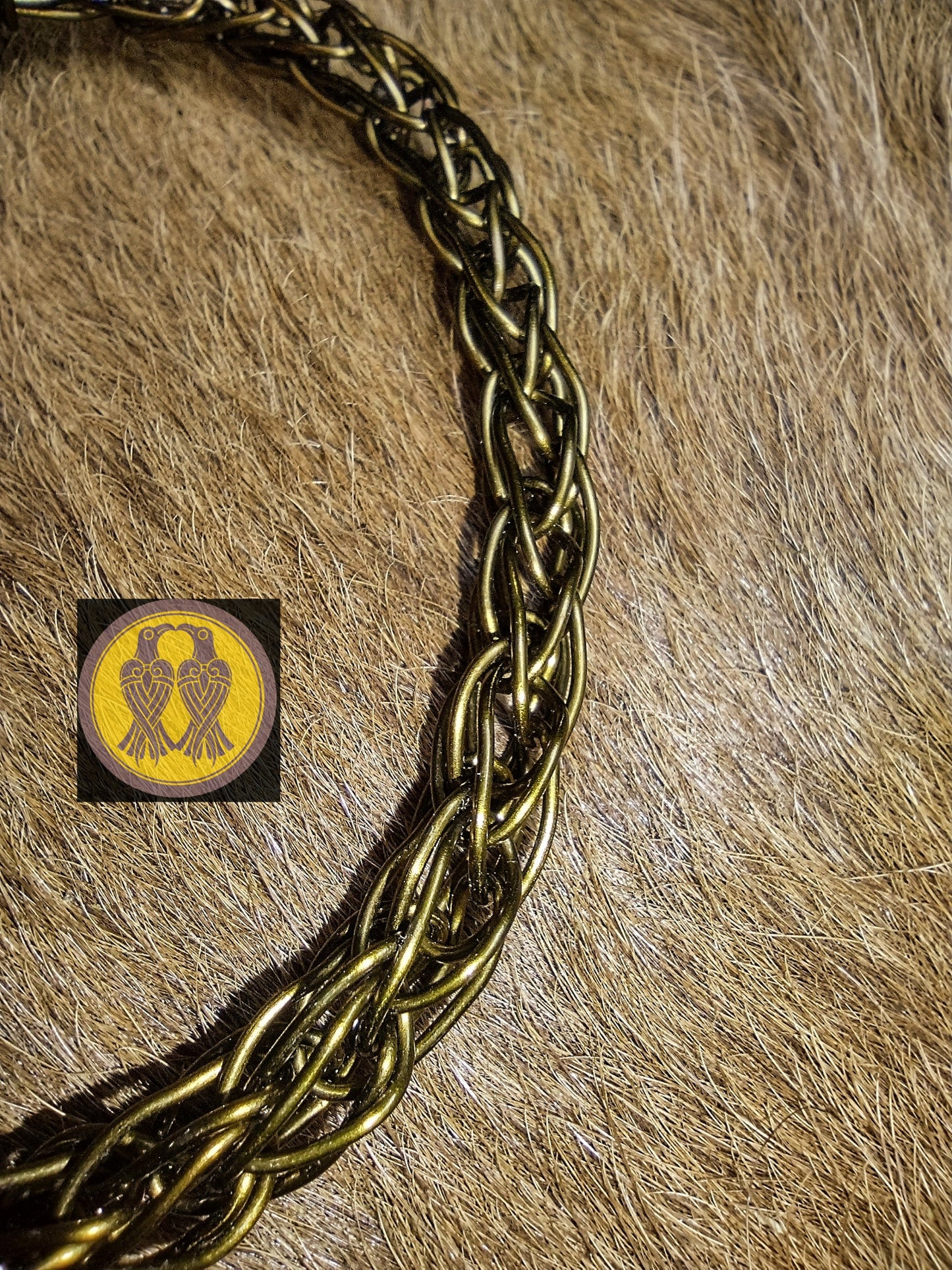 Spirit of Fenrir - Handwoven Bronze Bracelet 7.5"