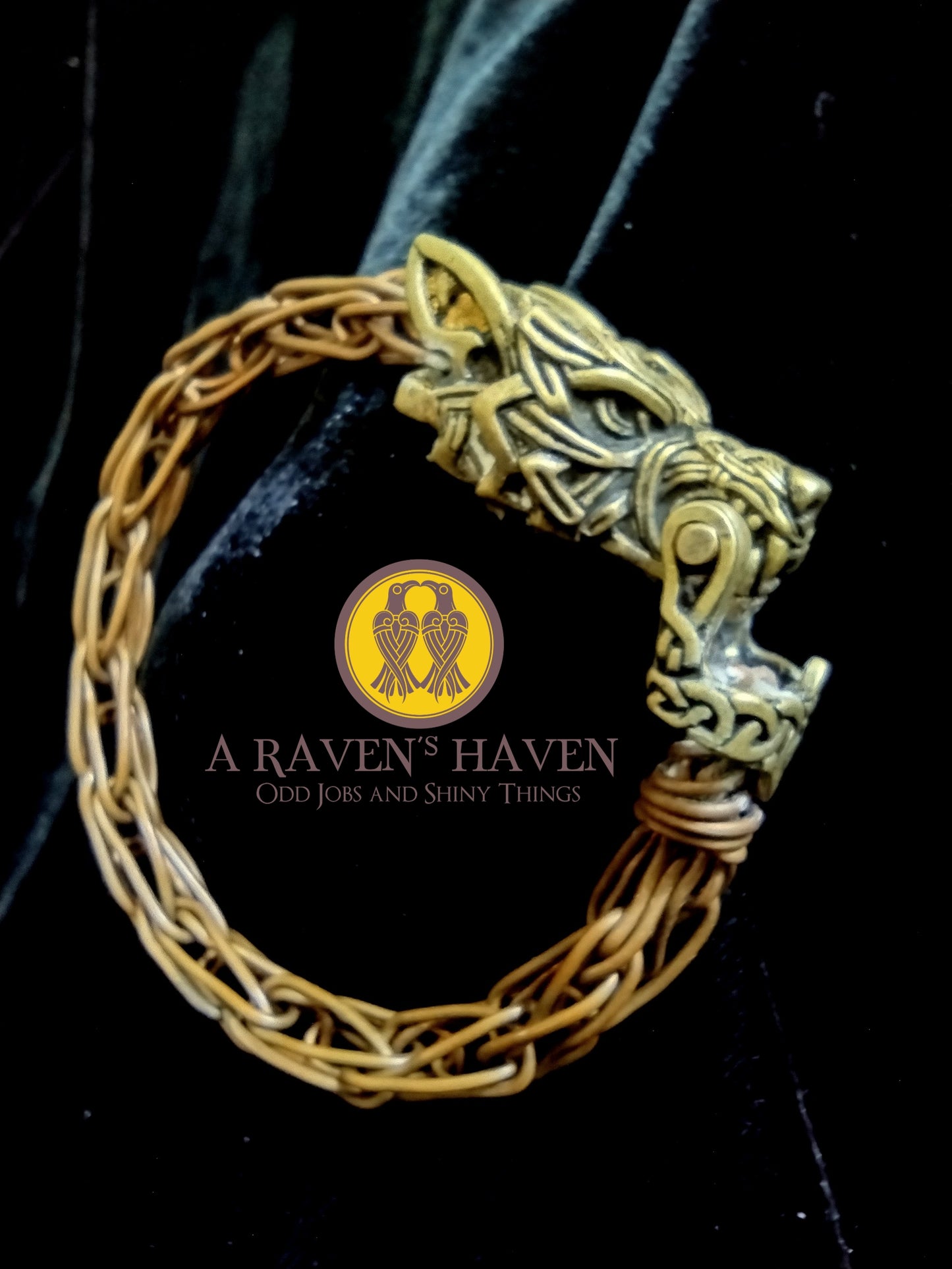 Fenrir's Bite – Handwoven Copper Torque Bracelet